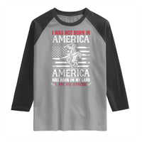 Native American Apache Raglan Shirt I Was Not Born In America - Wonder Print Shop