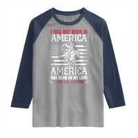 Native American Apache Raglan Shirt I Was Not Born In America - Wonder Print Shop