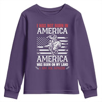 Native American Apache Youth Sweatshirt I Was Not Born In America - Wonder Print Shop