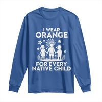 Native American Child Idian Long Sleeve Shirt I Wear Orange For Every Native Child Indian Pride - Wonder Print Shop