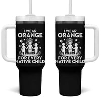 Native American Child Idian Tumbler With Handle I Wear Orange For Every Native Child Indian Pride