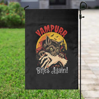 Vampurr Bites Again Garden Flag Funny Vampire Cat Halloween Horror