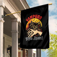 Vampurr Bites Again Garden Flag Funny Vampire Cat Halloween Horror