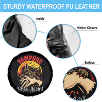 Vampurr Bites Again Spare Tire Cover Funny Vampire Cat Halloween Horror