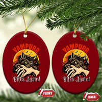 Vampurr Bites Again Ceramic Ornament Funny Vampire Cat Halloween Horror