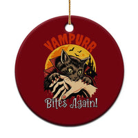 Vampurr Bites Again Ceramic Ornament Funny Vampire Cat Halloween Horror