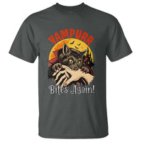 Vampurr Bites Again T Shirt Funny Vampire Cat Halloween Horror