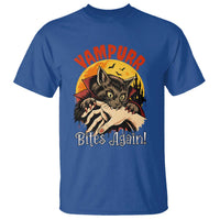 Vampurr Bites Again T Shirt Funny Vampire Cat Halloween Horror