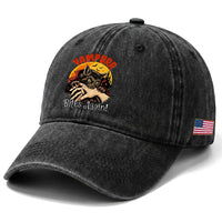 Vampurr Bites Again Washed Cotton Baseball Cap Funny Vampire Cat Halloween Horror