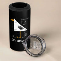 Triangull Triangle Seagull Bird Pun 4 in 1 Can Cooler Tumbler Funny Math Teacher Joke Humor