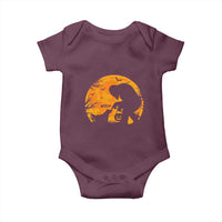Bigfoot Boop Dog Hallowwen Baby Onesie Funny Sasquatch Meme Dog Lovers Full Moon