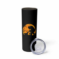 Bigfoot Boop Dog Hallowwen Skinny Tumbler Funny Sasquatch Meme Dog Lovers Full Moon