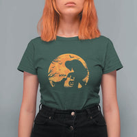 Bigfoot Boop Dog Hallowwen T Shirt For Women Funny Sasquatch Meme Dog Lovers Full Moon