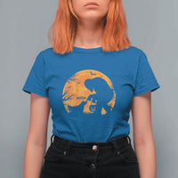 Bigfoot Boop Dog Hallowwen T Shirt For Women Funny Sasquatch Meme Dog Lovers Full Moon