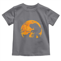 Bigfoot Boop Dog Hallowwen Toddler T Shirt Funny Sasquatch Meme Dog Lovers Full Moon