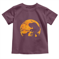 Bigfoot Boop Dog Hallowwen Toddler T Shirt Funny Sasquatch Meme Dog Lovers Full Moon