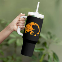 Bigfoot Boop Dog Hallowwen Tumbler With Handle Funny Sasquatch Meme Dog Lovers Full Moon