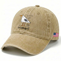 Triangull Triangle Seagull Bird Pun Washed Cotton Baseball Cap Funny Math Teacher Humor