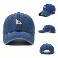 Triangull Triangle Seagull Bird Pun Washed Cotton Baseball Cap Funny Math Teacher Humor