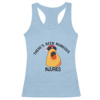 Marcus The Worm Christmas Meme Racerback Tank Top There Is Been Numeous Injuries - Wonder Print Shop