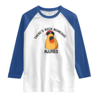 Marcus The Worm Christmas Meme Raglan Shirt There Is Been Numeous Injuries - Wonder Print Shop