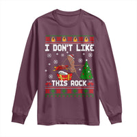 Marcus The Worm Christmas Meme Long Sleeve Shirt I Do Not Like This Rock - Wonder Print Shop
