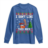 Marcus The Worm Christmas Meme Long Sleeve Shirt I Do Not Like This Rock - Wonder Print Shop