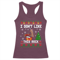 Marcus The Worm Christmas Meme Racerback Tank Top I Do Not Like This Rock - Wonder Print Shop