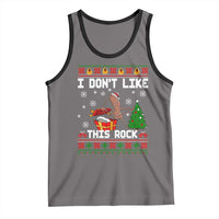 Marcus The Worm Christmas Meme Tank Top I Do Not Like This Rock - Wonder Print Shop