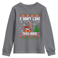 Marcus The Worm Christmas Meme Youth Sweatshirt I Do Not Like This Rock - Wonder Print Shop