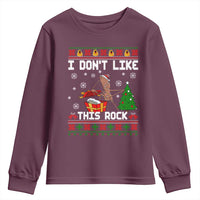 Marcus The Worm Christmas Meme Youth Sweatshirt I Do Not Like This Rock - Wonder Print Shop