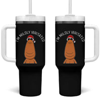 Marcus The Worm Christmas Meme Tumbler With Handle I Am Mildly Irritated - Wonder Print Shop