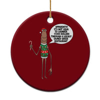 Marcus The Worm Christmas Meme Ceramic Ornament Locally Owned Greek Restaurant - Wonder Print Shop