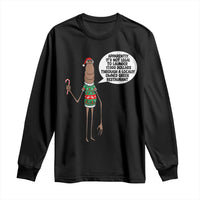 Marcus The Worm Christmas Meme Long Sleeve Shirt Locally Owned Greek Restaurant - Wonder Print Shop