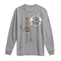Marcus The Worm Christmas Meme Long Sleeve Shirt Locally Owned Greek Restaurant - Wonder Print Shop