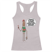 Marcus The Worm Christmas Meme Racerback Tank Top Locally Owned Greek Restaurant - Wonder Print Shop