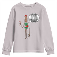 Marcus The Worm Christmas Meme Youth Sweatshirt Locally Owned Greek Restaurant - Wonder Print Shop