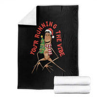 Marcus The Worm Christmas Meme Throw Blanket You Are Running The Vibe - Wonder Print Shop