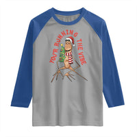 Marcus The Worm Christmas Meme Raglan Shirt You Are Running The Vibe - Wonder Print Shop