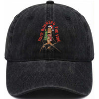 Marcus The Worm Christmas Meme Washed Cotton Baseball Cap You Are Running The Vibe