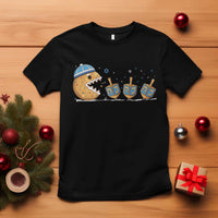 Funny Hanukkah T Shirt Donut Chasing Flames Jewish - Wonder Print Shop