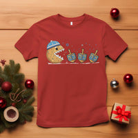 Funny Hanukkah T Shirt Donut Chasing Flames Jewish - Wonder Print Shop