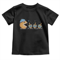 Funny Hanukkah Toddler T Shirt Donut Chasing Flames Jewish - Wonder Print Shop
