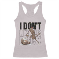 Marcus The Worm Christmas Meme Racerback Tank Top I Do Not Like This Rock Xmas - Wonder Print Shop