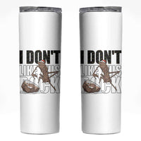 Marcus The Worm Christmas Meme Skinny Tumbler I Do Not Like This Rock Xmas - Wonder Print Shop