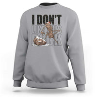 Marcus The Worm Christmas Meme Sweatshirt I Do Not Like This Rock Xmas - Wonder Print Shop