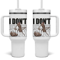 Marcus The Worm Christmas Meme Tumbler With Handle I Do Not Like This Rock Xmas - Wonder Print Shop