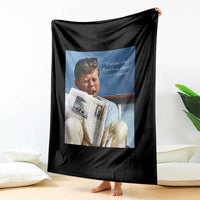 John F. Kennedy Smoking Smoker Throw Blanket If Not Us Who If Not Now When Quote