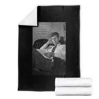 John F Kennedy Quote Throw Blanket American President History