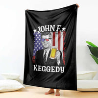John F Kennedy Throw Blanket 4th of July America Flag Beer